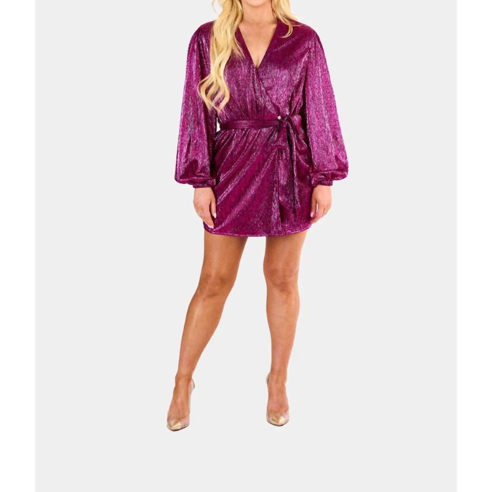 NEW BUDDYLOVE with tags adeline sequin wrap dress in feelin fine
